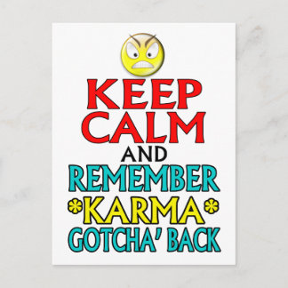 Postal Mantener la calma — Karma