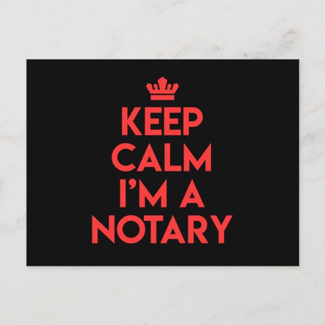 Postal Mantener la calma notario notario abogado notario  (Anverso)