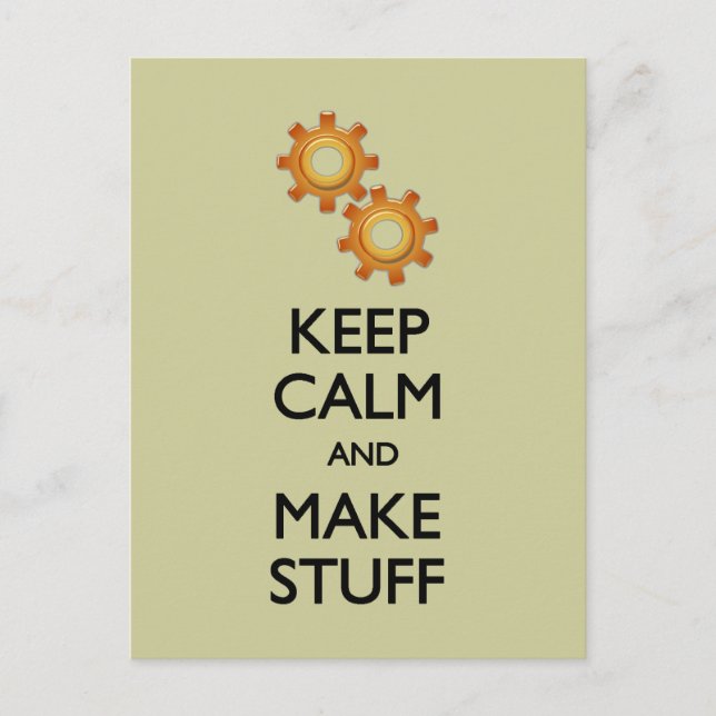 Postal Mantener la calma para hacer las cosas (Anverso)