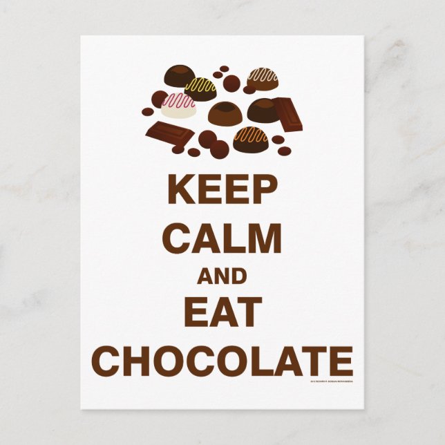 Postal Mantener la calma y (Anverso)