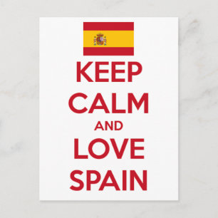 Postal Mantener la calma y amar a España