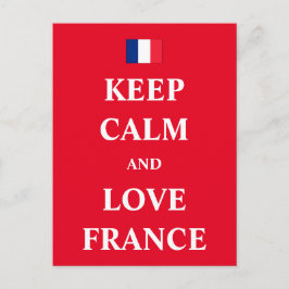 Postal Mantener la calma y amar a Francia