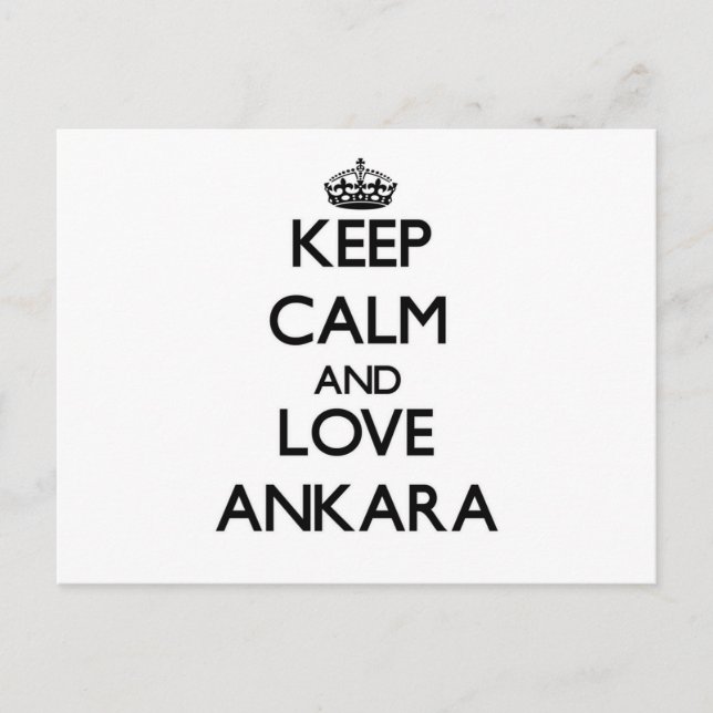 Postal Mantener la calma y amar Ankara (Anverso)