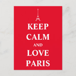 Postal Mantener la calma y amar París