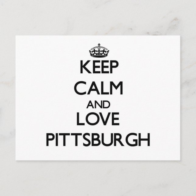 Postal Mantener la calma y amar Pittsburgh (Anverso)