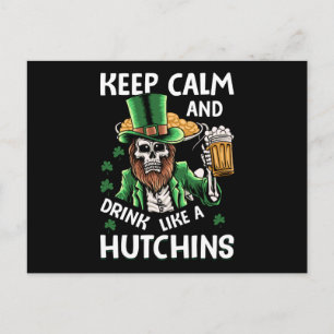 Postal Mantener la calma y beber como Hutchins St Patrick