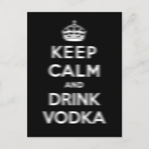 Postal Mantener la calma y beber vodka