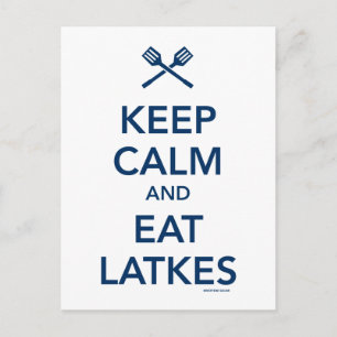 Postal Mantener la calma y comer latones
