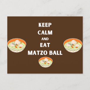 Postal Mantener la calma y comer Matzah Funny Passover De