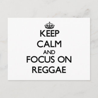 Postal Mantener la calma y concentrarse en el reggae