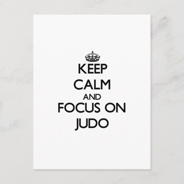Postal Mantener la calma y concentrarse en Judo (Anverso)