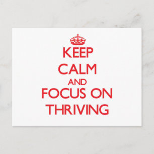 Postal Mantener la calma y concentrarse en la promoción