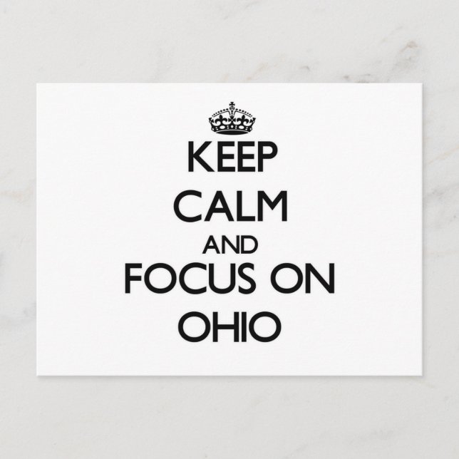 Postal Mantener la calma y concentrarse en Ohio (Anverso)