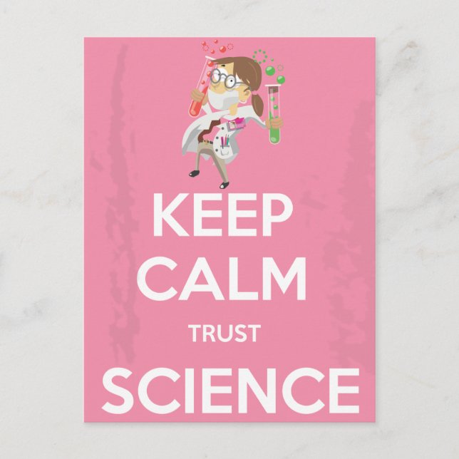 Postal Mantener la calma y confiar en la ciencia (Anverso)