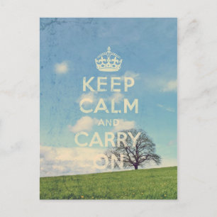 Postal mantener la calma y continuar