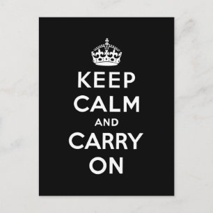 Postal mantener la calma y continuar