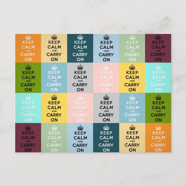 Postal mantener la calma y continuar (Anverso)