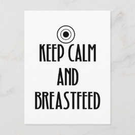 Postal Mantener la calma y el amamantamiento
