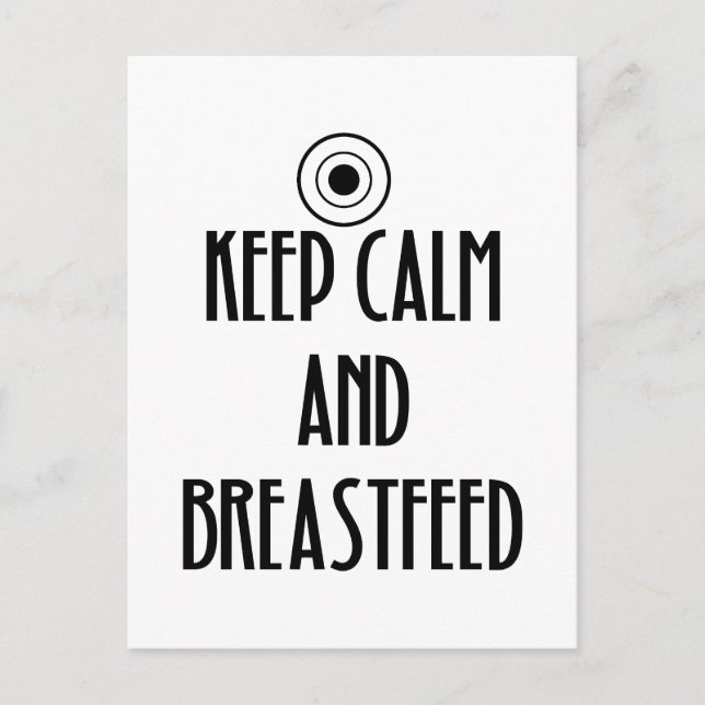 Postal Mantener la calma y el amamantamiento (Anverso)