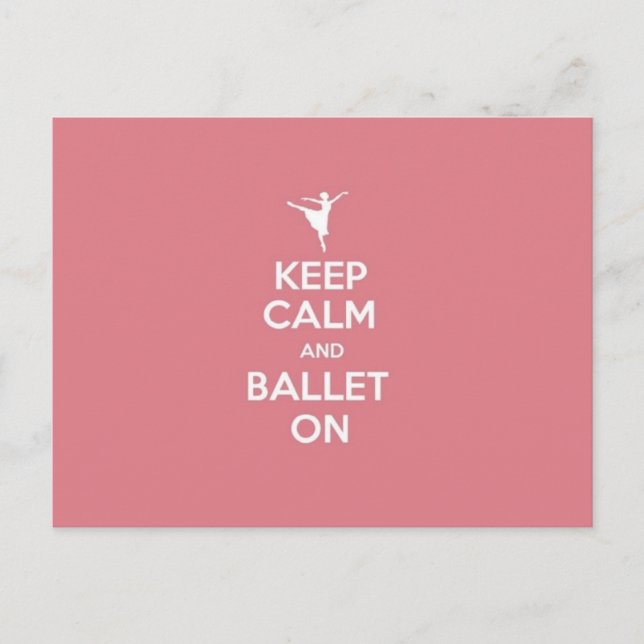 Postal Mantener la calma y el ballet encendidos (Anverso)