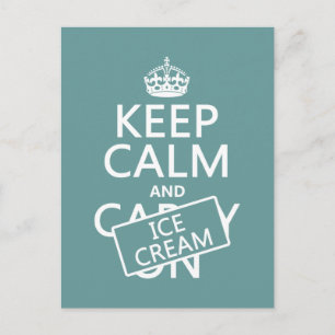Postal Mantener la calma y el helado