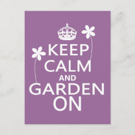 Postal Mantener la calma y el jardín
