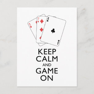Postal MANTENER LA CALMA Y EL JUEGO EN MARCHA - Juegos co