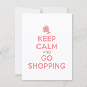 Postal Mantener la calma y ir de compras