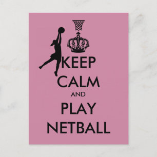 Postal Mantener la calma y jugar al netball