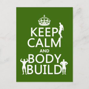 Postal Mantener la calma y la construcción del cuerpo