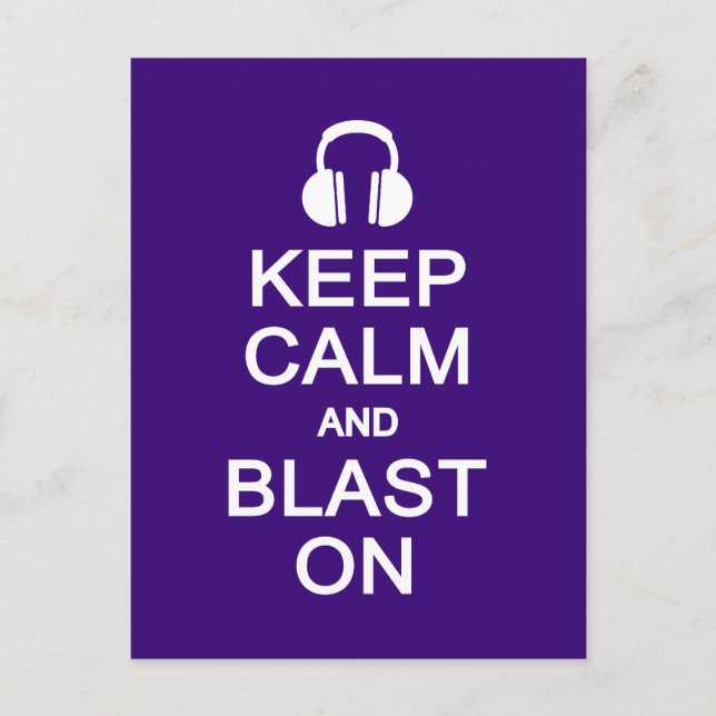Postal Mantener la calma y la explosión en la postal, per (Anverso)