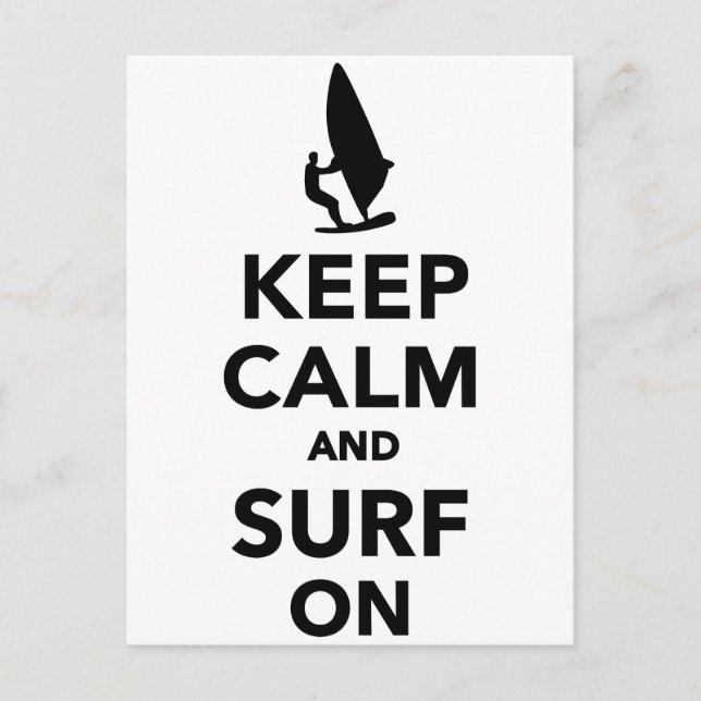 Postal Mantener la calma y navegar (Anverso)