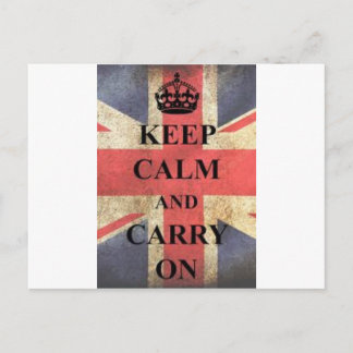 Postal mantener la calma y seguir adelante con inglaterra