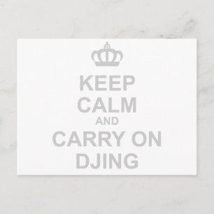 Postal Mantener la calma y seguir con DJ - DJ Disk Jockey