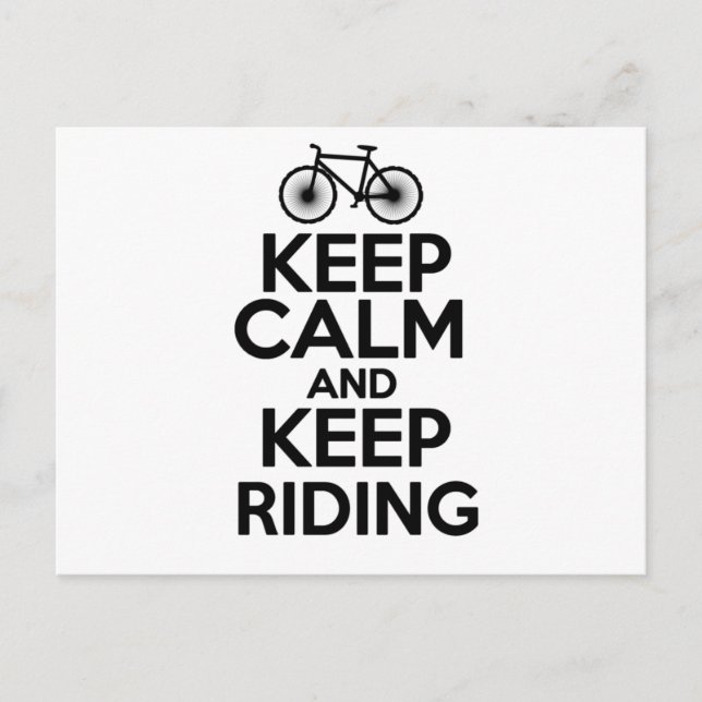 Postal Mantener la calma y seguir conduciendo (Anverso)