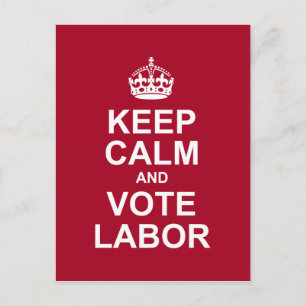 Postal mantener la calma y votar