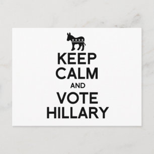 Postal MANTENER LA CALMA Y VOTAR A HILLARY.png