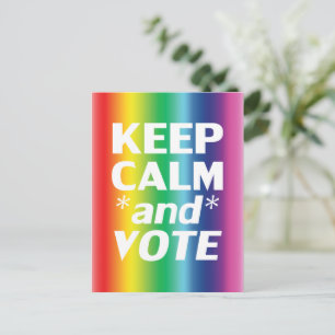 Postal mantener la calma y votar el orgullo de lgbt gradi