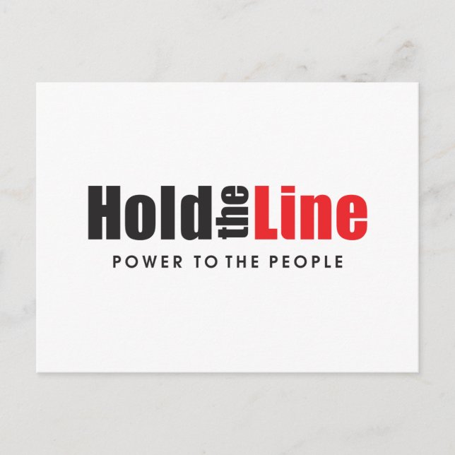 Postal Mantener la línea - Poder para la gente (Anverso)