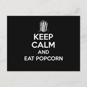 Postal Mantener La Tranquilidad Y Comer Popcorn Imprimir 