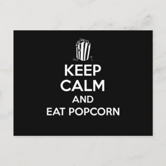 Postal Mantener La Tranquilidad Y Comer Popcorn Imprimir 