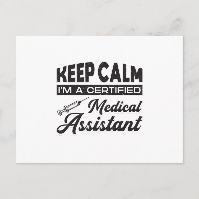 Postal Mantener tranquilo al asistente médico Médica Medi (Anverso)