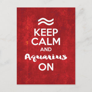 Postal Mantener Tranquilo Aquarius En Astrología De Cumpl