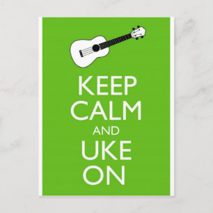 Postal Mantener Tranquilo Uke Activado (Shamrock)