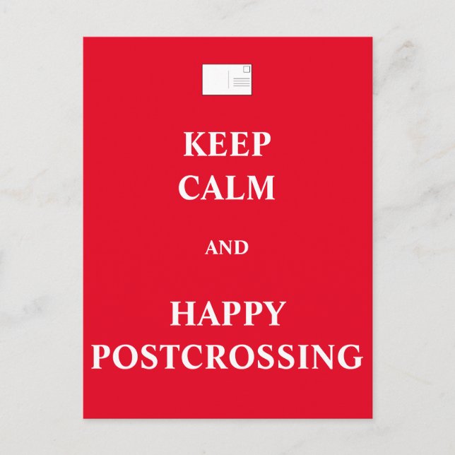 Postal Mantener un paso tranquilo y feliz (Anverso)