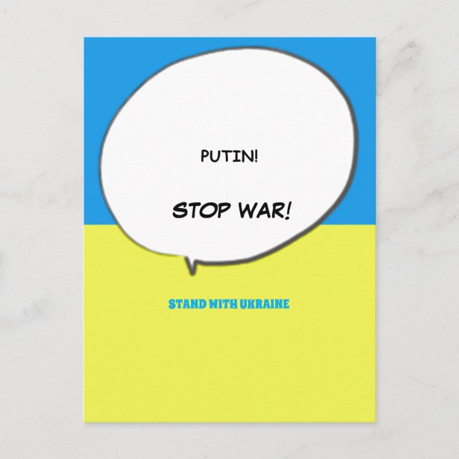 POSTAL MANTENERSE CON UCRANIA (Anverso)