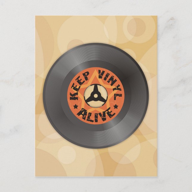 Postal Mantenga el vinilo vivo (Anverso)