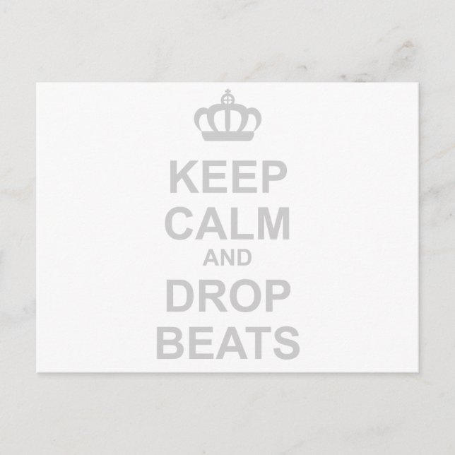 Postal Mantenga la calma y bate - DJ Disk Jockey Music (Anverso)