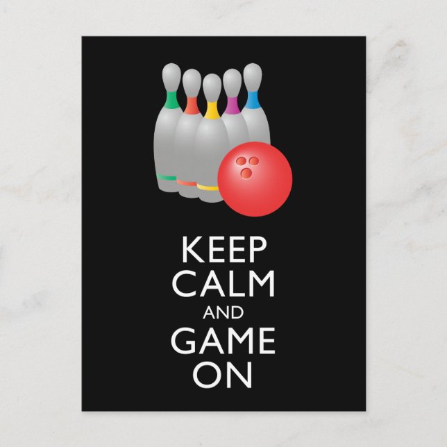 Postal MANTENGA LA CALMA Y EL JUEGO CONTINUADO - Bolas (Anverso)