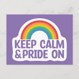Postal Mantenga la calma y el orgullo | Mes del orgullo g